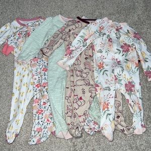 5 Zipup Sleep n Play onesies BUNDLE